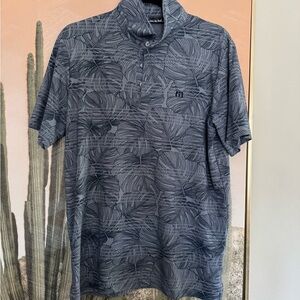 Travis Mathew Dolphin Dive Blue Polo Shirt